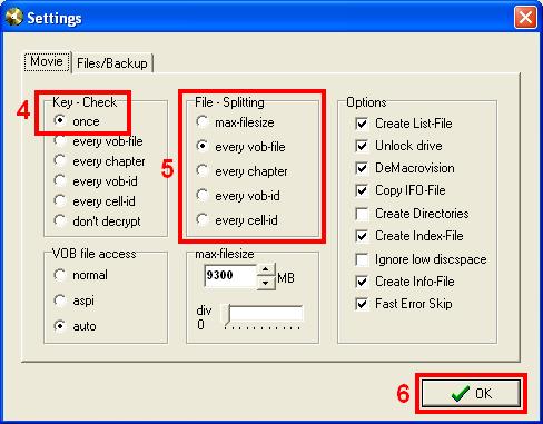 SmartRipper's settings window